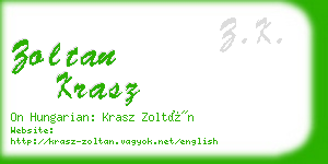 zoltan krasz business card